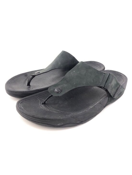 FitFlop Trakk Black Leather Summer Sandals 12 main image 4